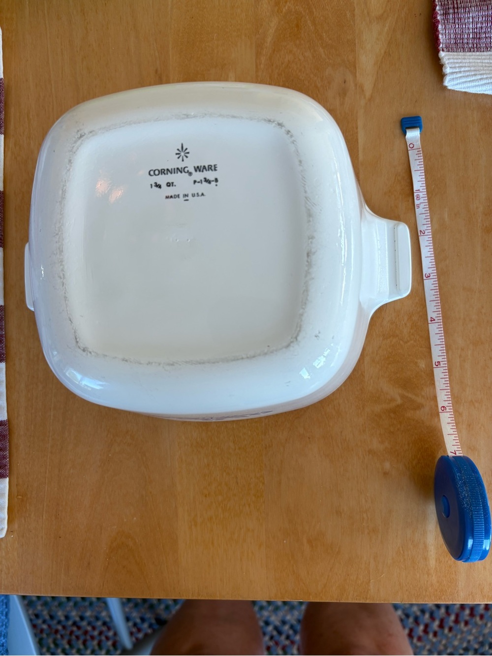 Corningware White Casserole with Blue Cornflower Pattern and Glass Lid - Picture 12 of 15